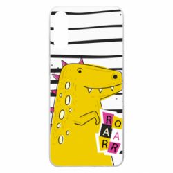 Чохол для Samsung A70 Dinosaur and stripes - PrintSalon
