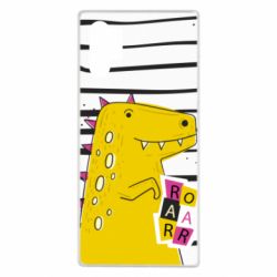 Чохол для Samsung Note 10 Plus Dinosaur and stripes - PrintSalon