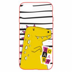 Чохол для iPhone SE 2020 Dinosaur and stripes - PrintSalon