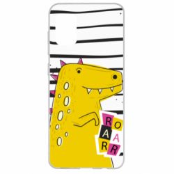 Чохол для Samsung A31 Dinosaur and stripes - PrintSalon