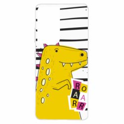 Чохол для Samsung S21 Ultra Dinosaur and stripes - PrintSalon