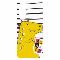 Чохол для Oppo Reno 4 Pro Dinosaur and stripes - PrintSalon