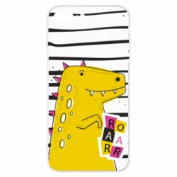 Чохол для iPhone 8 Plus Dinosaur and stripes-PrintSalon Чохол для iPhone 8 Plus Dinosaur and stripes