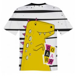 Чоловіча футболка 3D Dinosaur and stripes - PrintSalon