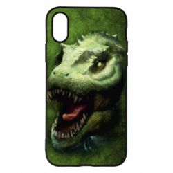 Чехол для iPhone X/Xs Dinosaur head art - PrintSalon
