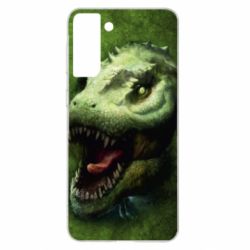 Чехол для Samsung S21+ Dinosaur head art - PrintSalon