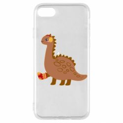 Чехол для iPhone SE 2022 Dinosaur in sock - PrintSalon