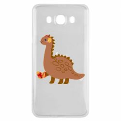 Чехол для Samsung J7 2016 Dinosaur in sock - PrintSalon