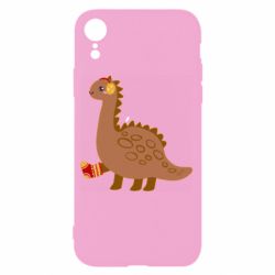 Чехол для iPhone XR Dinosaur in sock - PrintSalon