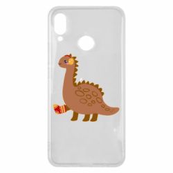 Чехол для Huawei P Smart Plus 2018 Dinosaur in sock - PrintSalon