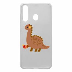 Чехол для Samsung A60 Dinosaur in sock - PrintSalon