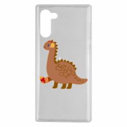 Чехол для Samsung Note 10 Dinosaur in sock - PrintSalon