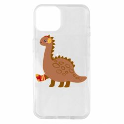 Чехол для iPhone 14 Dinosaur in sock - PrintSalon