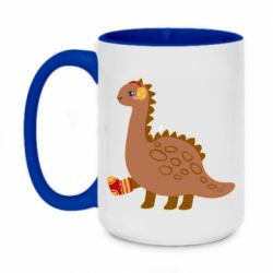 Чашка двухцветная 420ml Dinosaur in sock - PrintSalon