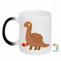 Чашка-хамелеон Dinosaur in sock - PrintSalon