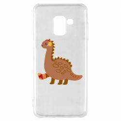 Чехол для Samsung A8 2018 Dinosaur in sock - PrintSalon