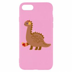 Чехол для iPhone 8 Dinosaur in sock - PrintSalon