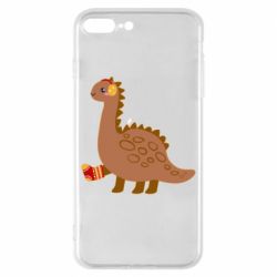 Чехол для iPhone 8 Plus Dinosaur in sock - PrintSalon