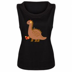 Женская майка Dinosaur in sock - PrintSalon