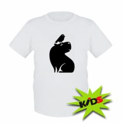 Дитяча футболка Копібара та Пташка - PrintSalon