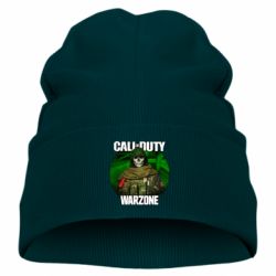 Детская шапка Call of duty Warzone ghost green background - PrintSalon
