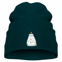 Детская шапка Cat and Christmas Lights - PrintSalon