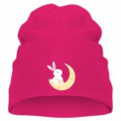 Детская шапка Cute rabbit on the moon - PrintSalon