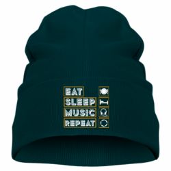 Детская шапка Eat sleep dj repeat. - PrintSalon