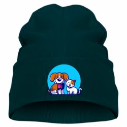 Детская шапка Собачка и котик - PrintSalon
