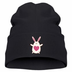 Детская шапка Rabbit with a pink heart - PrintSalon