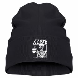 Детская шапка Staying alive with coffee - PrintSalon