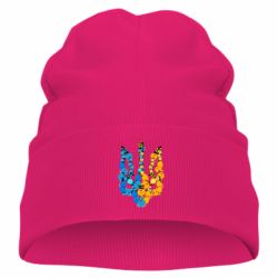 Дитяча шапка Тризуб квіти Україна - PrintSalon