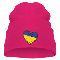 Детская шапка Украина сердце с царапинами - PrintSalon