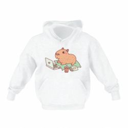 Детское худи Capybara With Laptop - PrintSalon