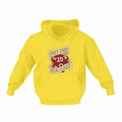 Детское худи Crit fast - die last - PrintSalon