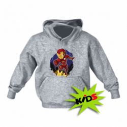 Детское худи Flying Iron man - PrintSalon