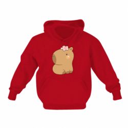 Дитяче худі Капібара з квіткою - PrintSalon