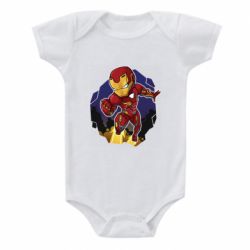 Детский бодик Flying Iron man - PrintSalon