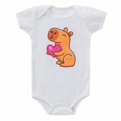 Детский бодик Капибара сердечко - PrintSalon