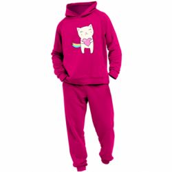 Детский костюм Cute cat with heart - PrintSalon