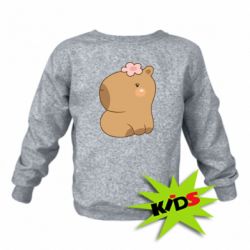 Дитячий світшот Капібара з квіткою - PrintSalon