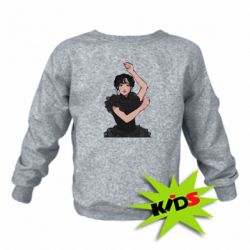 Детский свитшот Уэнсдей арт - PrintSalon