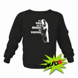Детский свитшот Wednesday girl - PrintSalon