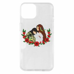 Чехол для iPhone 14 Дівчина цілує солдата-PrintSalon Чехол для iPhone 14 Дівчина цілує солдата