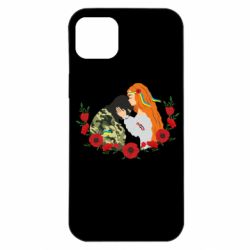 Чохол для iPhone 14 Plus Дівчина цілує солдата - PrintSalon