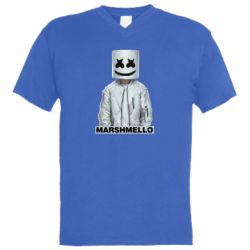 Мужская футболка  с V-образным вырезом DJ Marshmello Art - PrintSalon