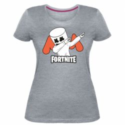 Женская премиум футболка Dj Marshmello fortnite dab - PrintSalon