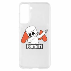 Чехол для Samsung S21 Dj Marshmello fortnite dab - PrintSalon