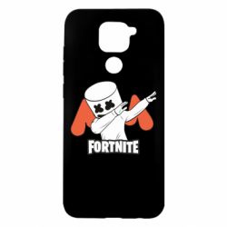 Чехол для Xiaomi Redmi Note 9/Redmi 10X Dj Marshmello fortnite dab - PrintSalon