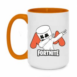 Чашка двухцветная 420ml Dj Marshmello fortnite dab - PrintSalon